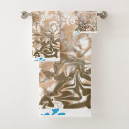 Conjunto de Toalhas de Mármore Abstrato Banheiro M