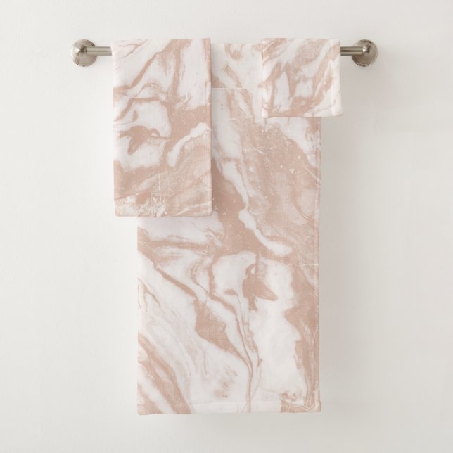 Conjunto de toalhas de mármore Rosa Dourado (Insitu)