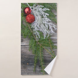 Conjunto De Toalhas De Natal De Pinho E Madeira At