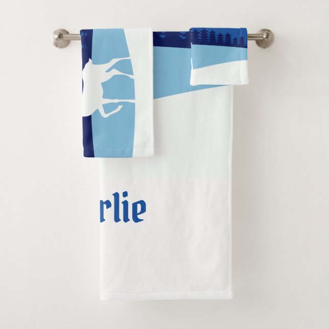 Conjunto de toalhas de nome personalizado de repre (Insitu)