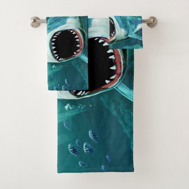 Conjunto de toalhas de nome personalizado do Shark (Insitu)