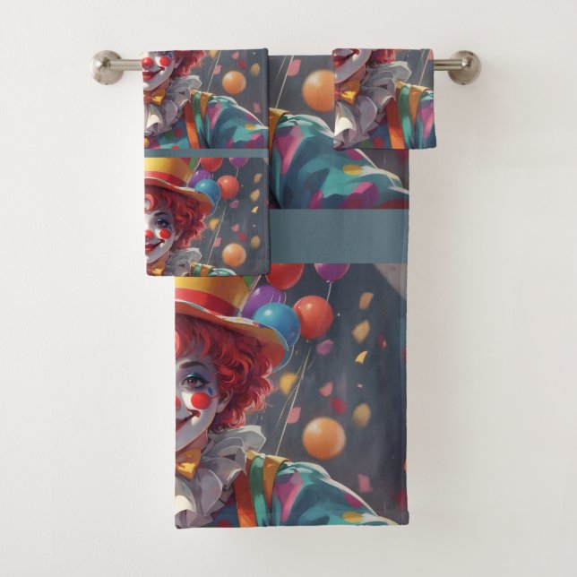 Conjunto de Toalhas de Palhaço Diversão Carnaval C (Insitu)