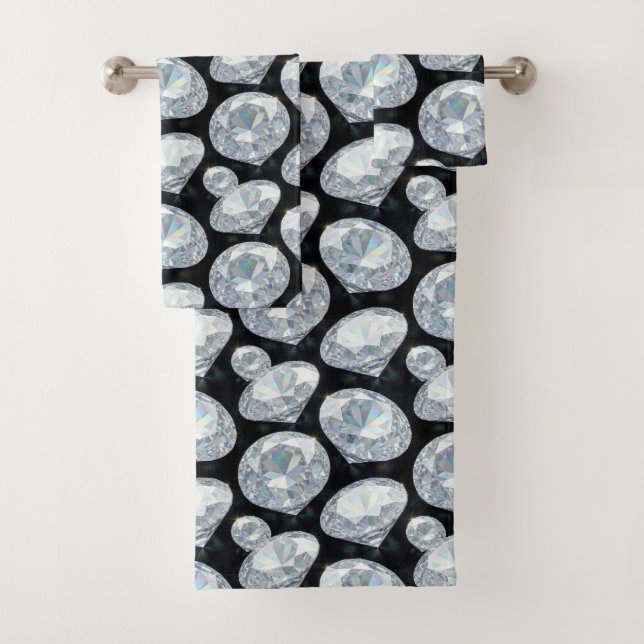 Conjunto de Toalhas de Pedras Preciosas Diamante d (Insitu)