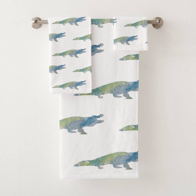 Conjunto de toalhas de praia costal de jacaré (Insitu)