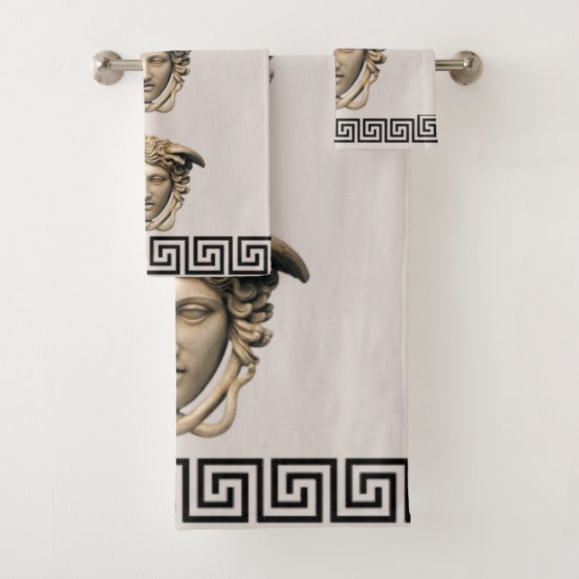 Conjunto de Toalhas de Presente/Convidados Medusa  (Insitu)
