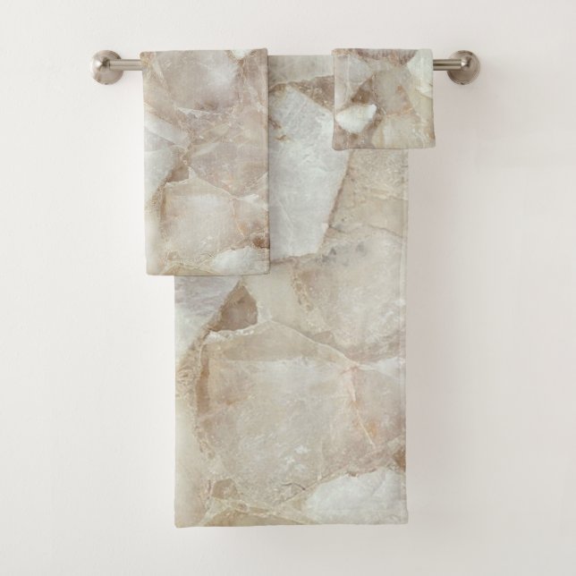 Conjunto de toalhas de quartzo branco elegante (Insitu)