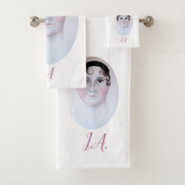 Conjunto de toalhas de retrato em aquarela de Jane