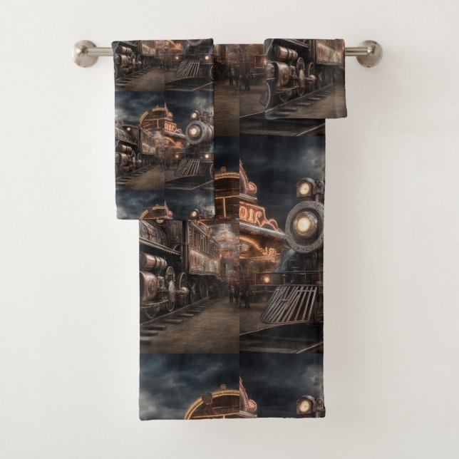 Conjunto de Toalhas de Trem Locomotiva a Vapor par (Insitu)