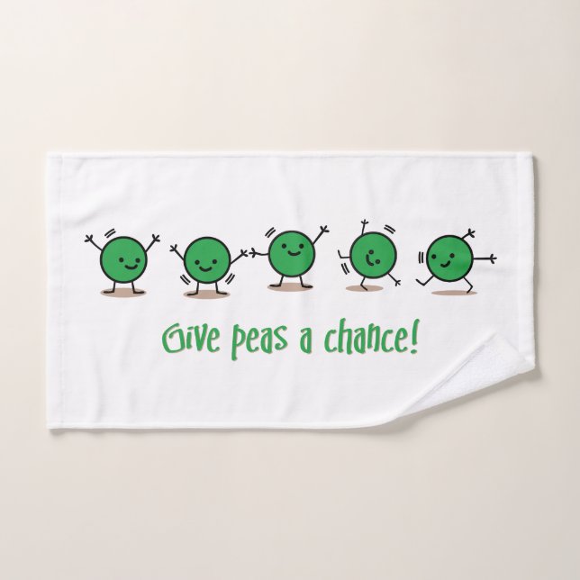 Conjunto De Toalhas Dê uma chance às ervilhas (Toalha de mão)