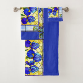 Conjunto de Toalhas de Vidro Pintado Floral Íris A