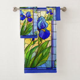 Conjunto de Toalhas de Vidro Pintado Floral Íris A