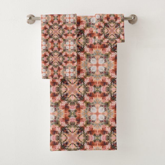 Conjunto De Toalhas Decor marrom abstrato sem costura caleidosc (Insitu)