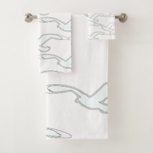 Conjunto De Toalhas Decoração de Casa Pássaro Branco em Voo
