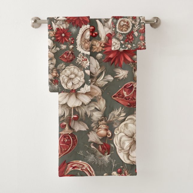 Conjunto De Toalhas decoração de natal, flores (Insitu)