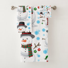 Conjunto De Toalhas Decoração de Natal homem de neve