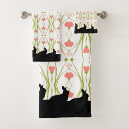 Conjunto De Toalhas Decoração de Primavera com Acento de Coelho