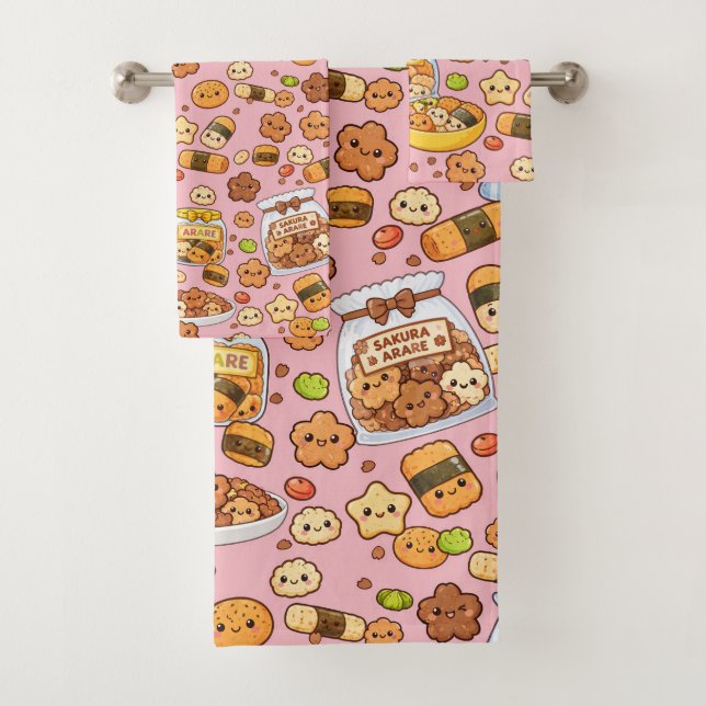 Conjunto De Toalhas Delicioso Sakura Arare kakimochi (Insitu)