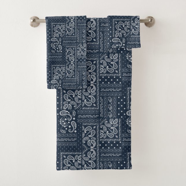 Conjunto De Toalhas Denim Bandanna Quilt (Insitu)