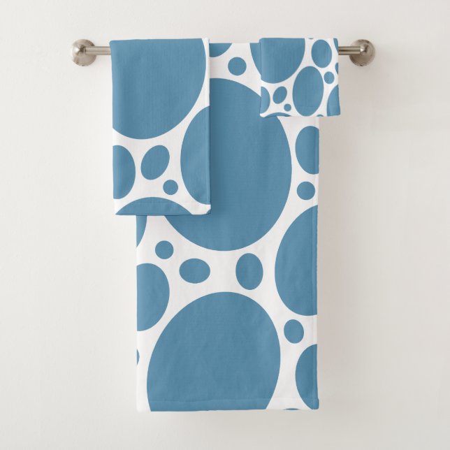 Conjunto De Toalhas Denim Bule Bubbles (Insitu)