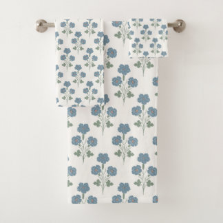 Conjunto De Toalhas Denim Empoeirado & Botânico de Pêssego