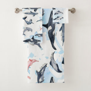 Conjunto De Toalhas Desenho de aquarela para crianças com o tema golfi