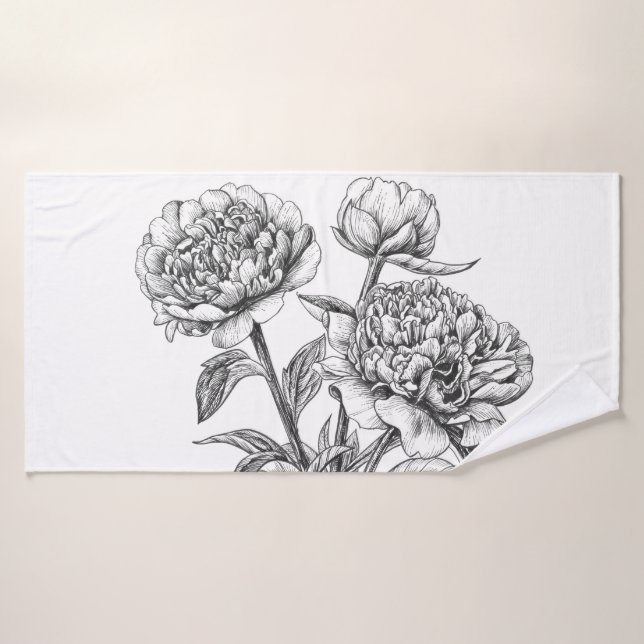 Conjunto De Toalhas Desenho de tinta à base de amendoim (Toalha de Banho)