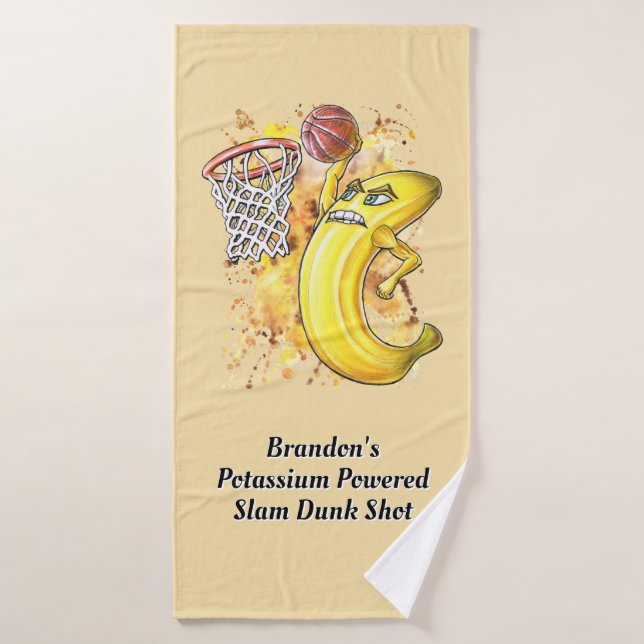 Conjunto De Toalhas Desenho Desportivo de Bananas Energéticas Fruitári (Toalha de Banho)