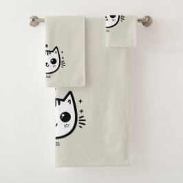 Conjunto De Toalhas Desenho infantil | Preto e Branco | Minimalista