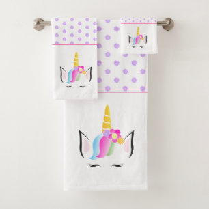 Conjunto De Toalhas Desenho mágico giro para o Unicórnio giro