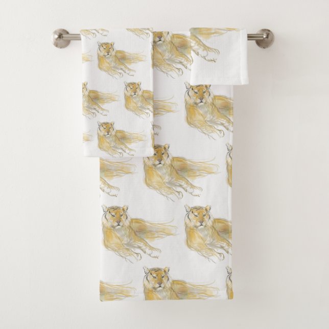 Conjunto De Toalhas Desenho Original 2 Ano de Aniversário do Tigre Chi (Insitu)