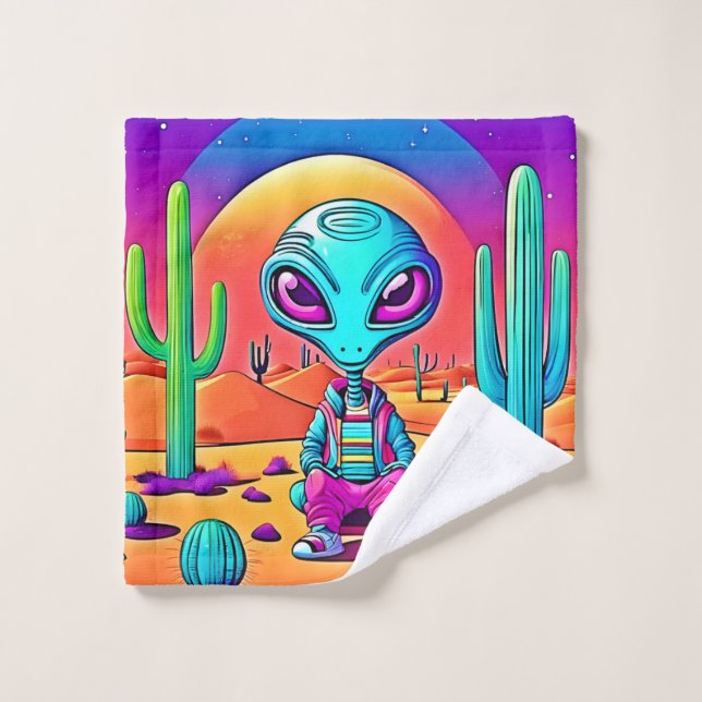 Conjunto De Toalhas Desert Chillin - Arte Alienígena (Pano de lavar)