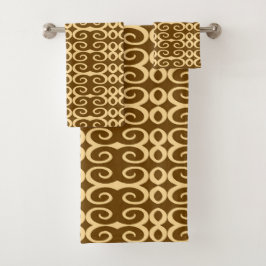 Conjunto De Toalhas Deserto Rosa Moderno Terracota Tribal Africano