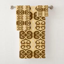 Conjunto De Toalhas Deserto Rosa Moderno Terracota Tribal Africano