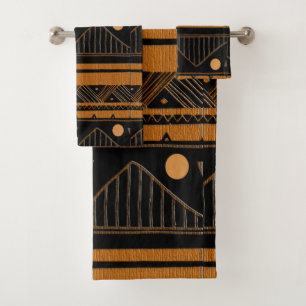 Conjunto De Toalhas Design Afrocêntrico Contemporâneo