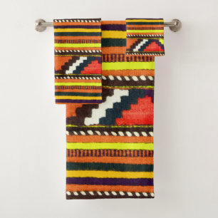 Conjunto De Toalhas Design amarelo indiano do nativo americano