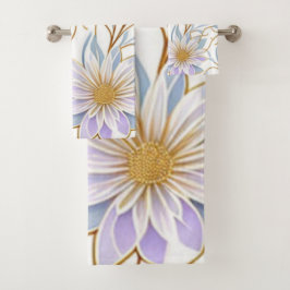Conjunto De Toalhas Design Boho Moderno, Chic, Flores, Folhas 