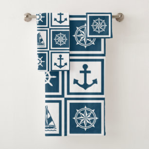Conjunto De Toalhas Design com tema náutico