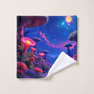 Conjunto De Toalhas Design da Noite de Cogumelos Encantada