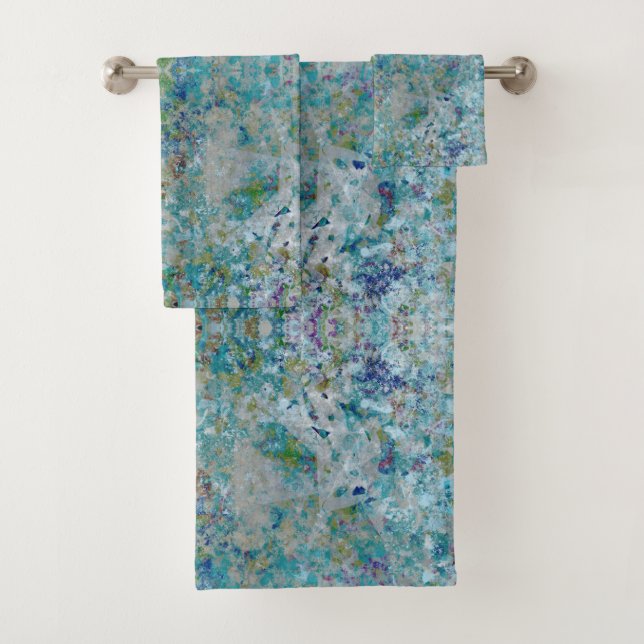 Conjunto De Toalhas Design de Arte Abstrata Moderno Único de Uma Só Es (Insitu)