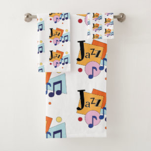 Conjunto De Toalhas Design de Arte Moderna Colorida Jazz