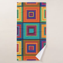 Design de Bloco Retroativo Colorido