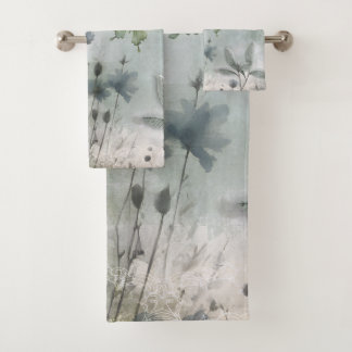 Conjunto De Toalhas Design de Borboletas Flores Abstratas Vintage 401