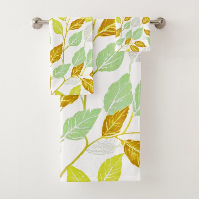 Conjunto De Toalhas Design de Folha Elegante Inspirada na Natureza (Insitu)