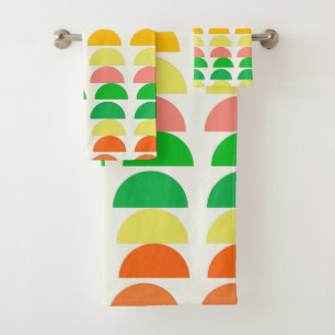 Conjunto De Toalhas Design de Formas Geométricas dos Citros Brilhantes
