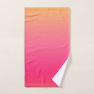 Conjunto De Toalhas Design de gradiente rosa e amarelo