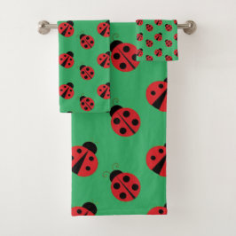 Conjunto De Toalhas Design de Ladybug com conteúdo