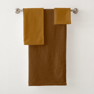 Conjunto De Toalhas Design de meio lado castanho escuro claro