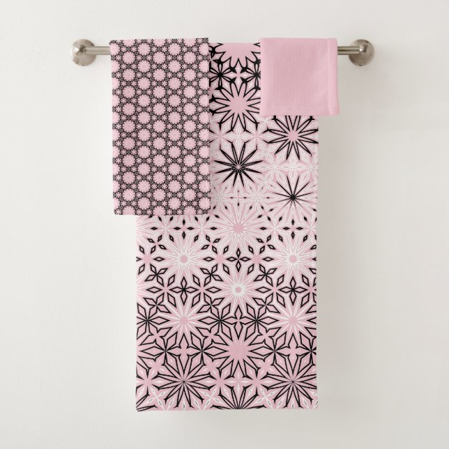 Conjunto De Toalhas Design de metamorfose rosa (Insitu)