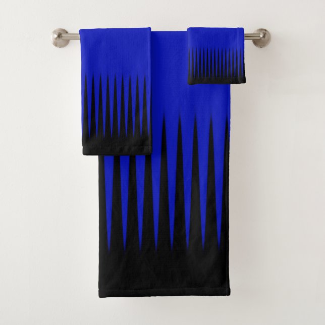 Conjunto De Toalhas Design de onda azul (Insitu)