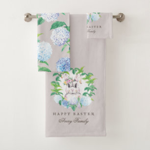 Conjunto De Toalhas design de Páscoa de Bunny Floral